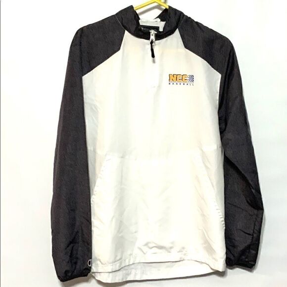 NCC Baseball Jacket gray white zipper front - Picture 1 of 7
